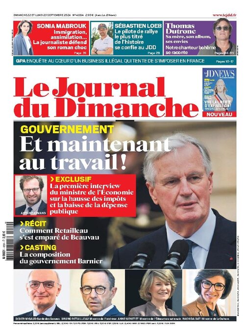 Title details for Le Journal du dimanche by Lagardere Media News - Available